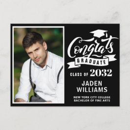 Moderne 2024 FOTO Graduation Party Einladung Postkarte