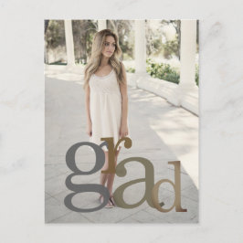 Moderne 2024 Grad Foto - Bekanntgabe neutraler Tön Postkarte