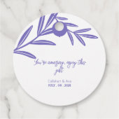 Moderne 2024 Sieger Lila Leafs Geschenkanhänger (Rückseite)