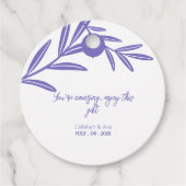 Moderne 2024 Sieger Lila Leafs Geschenkanhänger (Vorderseite)