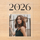 Moderne 2025 Foto Akryllische Abschluss Ankündigun Acryleinladungen (Vorderseite)