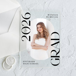 Moderne 2025 Foto Akryllische Abschluss Ankündigun Acryleinladungen