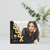 Moderne 2025 FOTO Grad Graduation Party Einladung Postkarte (Stehend Vorderseite)