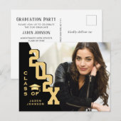 Moderne 2025 FOTO Grad Graduation Party Einladung Postkarte (Vorne/Hinten)