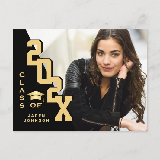 Moderne 2025 FOTO Grad Graduation Party Einladung Postkarte (Vorderseite)