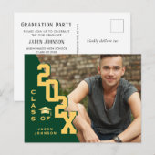 Moderne 2025 FOTO Grad Graduation Party Einladung Postkarte (Vorne/Hinten)