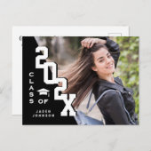 Moderne 2025 FOTO Grad Graduation Party Einladung Postkarte (Vorne/Hinten)