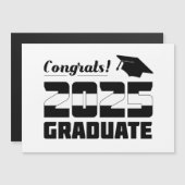 Moderne 2025 Graduate Invitation Glückwunschs! Magneteinladung (Vorne/Hinten)