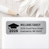 Moderne 2025 Silver Abschluss Rücksendeadresse (Insitu)