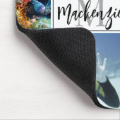 Moderne 2026 Kalender 5 Fotos Monogramm Name Mousepad (Ecke)