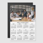Moderne 2026 Kalender Firmenname Foto Magnet (Vorne/Hinten)