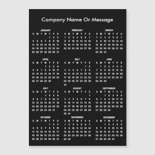 Moderne 2026 Kalender Firmenname Magnet