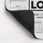 Moderne 2026 Kalender Geschäft Firmenlogo Grau Mousepad (Ecke)