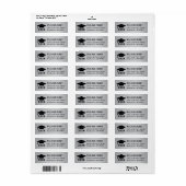 Moderne 2026 Silber-Absender-Adresse (Vorne)
