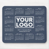 Moderne 2027 Kalender Geschäft Logo Navy Blau Mousepad (Vorne)