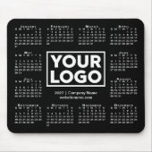 Moderne 2027 Kalender Geschäft Logo Schwarz Mousepad (Vorne)