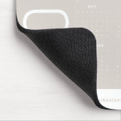 Moderne 2027 Kalender Neutrales Beige Geschäftslog Mousepad (Ecke)
