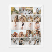 Moderne 20 FotoCollage Fleecedecke (Vorderseite)