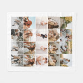 Moderne 20 FotoCollage Fleecedecke (Vorderseite (Horizontal))