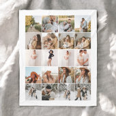 Moderne 20 FotoCollage Fleecedecke