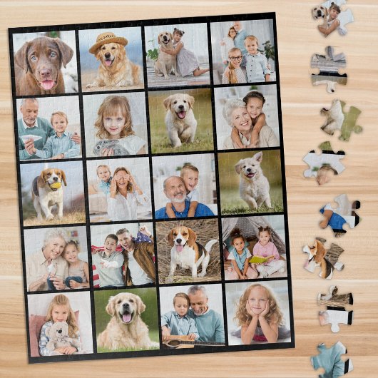 Moderne 20 FotoCollage Personalisiert 520 Stück Puzzle