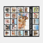 Moderne 20 Personalisierte FotoCollage Fleecedecke (Vorderseite (Horizontal))
