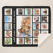 Moderne 20 Personalisierte FotoCollage Sherpadecke (Vorderseite (Horizontal))