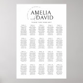 Moderne 20 Tische Begrüßungssitzkarte Poster (Vorne)