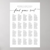 Moderne 20 Tische finden Ihre Sitzkarte Poster (Vorne)