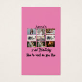 Moderne 21. Geburtstag personalisiert 9 FotoCollag (Vorderseite)