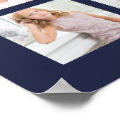 Moderne 22-Familie Foto Collage Laurels Navy Poster (Ecke)