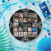 Moderne 22-Familie Foto Collage & Name Pappteller (Party)