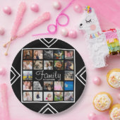 Moderne 22-Familie Foto Collage & Name Pappteller (Party)