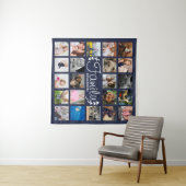 Moderne 22 Familien-Foto-Collage u. weiße Wandteppich (Beispiel (Horizontal))