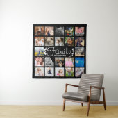 Moderne 22 Familien-Foto-Collagen-weißes Wandteppich (Beispiel)