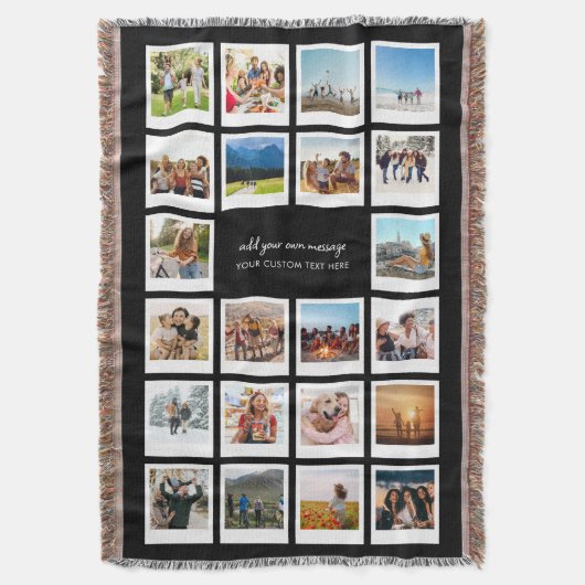 Moderne 22 Personalisierte FotoCollage Decke (Vorderseite Vertikal)