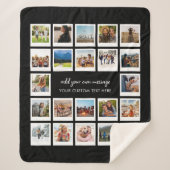 Moderne 22 Personalisierte FotoCollage Sherpadecke (Vorderseite)