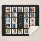 Moderne 22 Personalisierte FotoCollage Sherpadecke (Vorderseite (Horizontal))