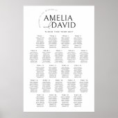 Moderne 22 Tische Begrüßungssitzkarte Poster (Vorne)