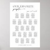 Moderne 22 Tische Begrüßungssitzkarte Poster (Vorne)