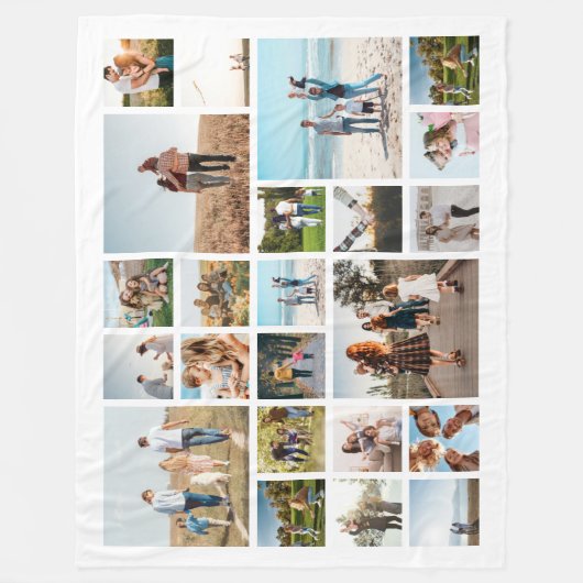 Moderne 23 FotoCollage Fleecedecke (Vorderseite)