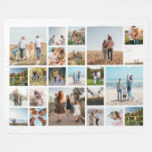 Moderne 23 FotoCollage Fleecedecke (Vorderseite (Horizontal))