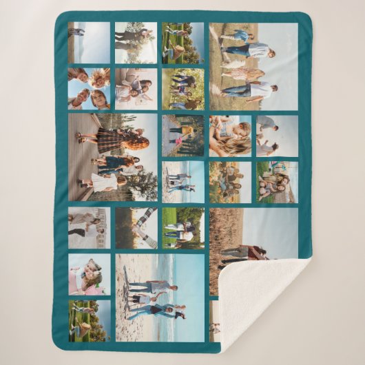 Moderne 23 FotoCollage Sherpadecke (Vorderseite)