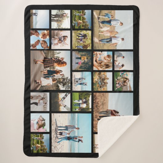 Moderne 23 FotoCollage Sherpadecke (Vorderseite)