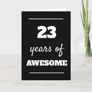Moderne 23. Geburtstagskarte - 23 Jahre Awesome Karte