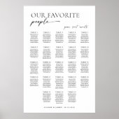 Moderne 23 Tische Begrüßungssitzkarte Poster (Vorne)