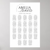 Moderne 23 Tische Begrüßungssitzkarte Poster (Vorne)