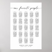 Moderne 23 Tische unsere Lieblingssitzkarte Poster (Vorne)