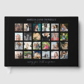 Moderne 24 Fotomaterial Gästebuch (Vorderseite)