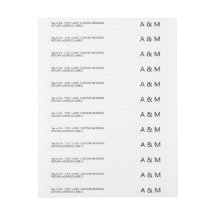 Moderne 24 x dünne Rücksendeadresse für Hochzeiten